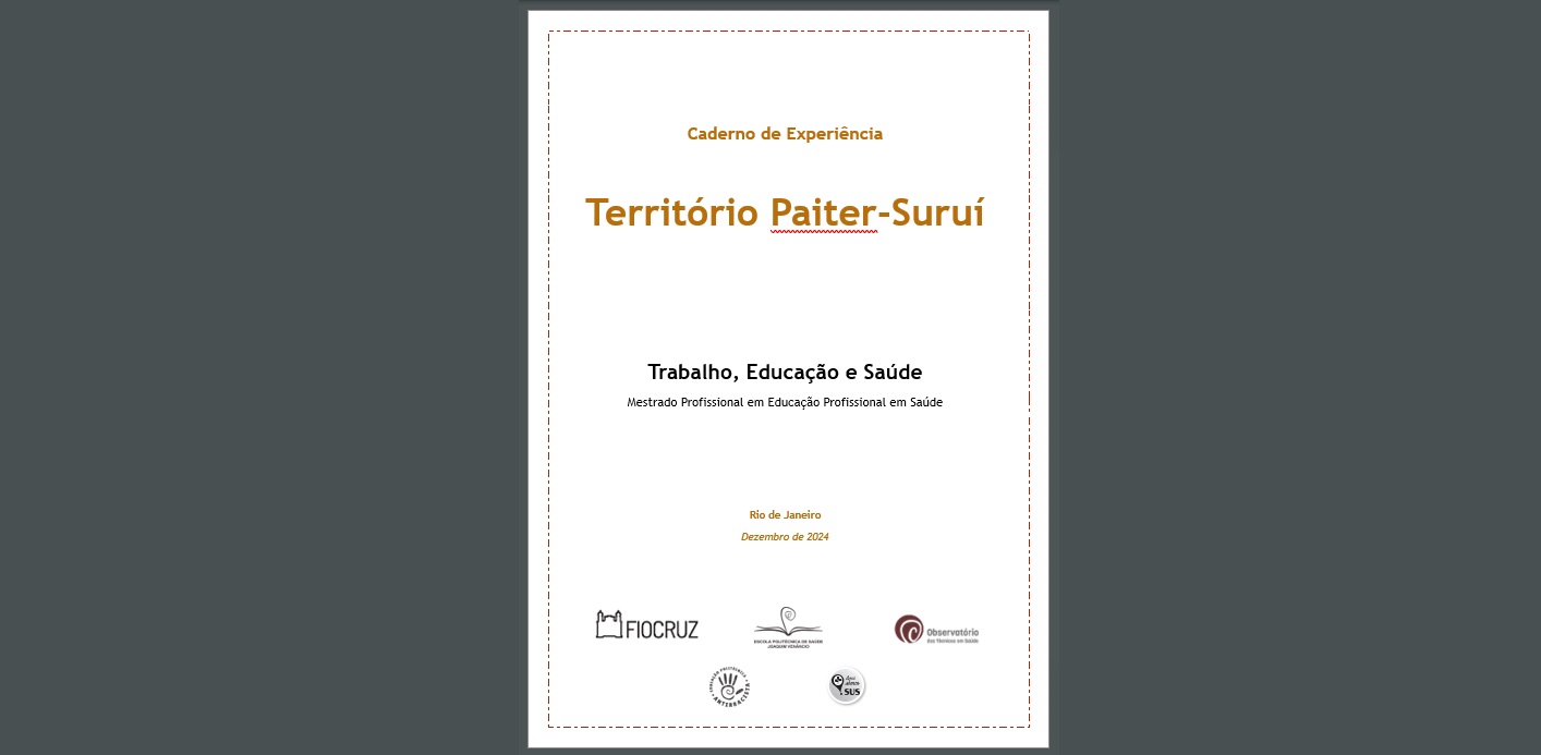 Caderno de Experiência retrata atuação de pesquisadoras do OTS em PPG em Atuação Educação Profissional em Saúde