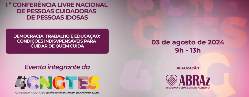 Conferência livre abordará cuidadores de pessoas idosas