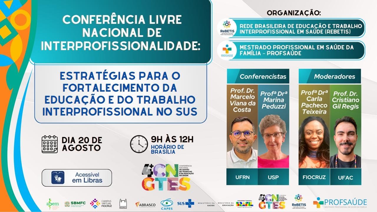 Conferência Livre debate educação e trabalho interprofissional no SUS