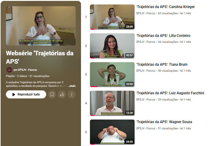 Websérie Trajetórias da APS